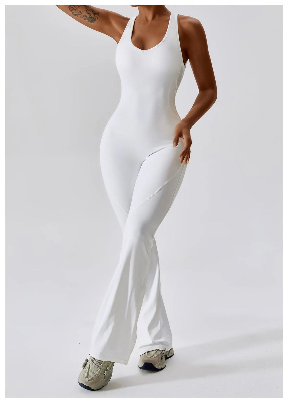 FlexGlam V-Back Fitness Jumpsuit SHOPPING HUB