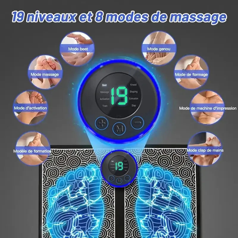 BLYNTRA Foot Massage Stimulation Pad  Lightweight Relief Remote 