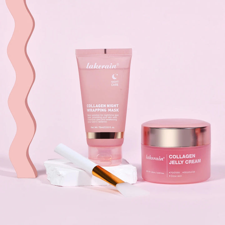 75ml Collagen Peel-off Mask Night Wrapping Facial Mud Firming mask Daily 100g Collagen Jelly Cream Hydrolyzed Collagen Skin Care BLYNTRA