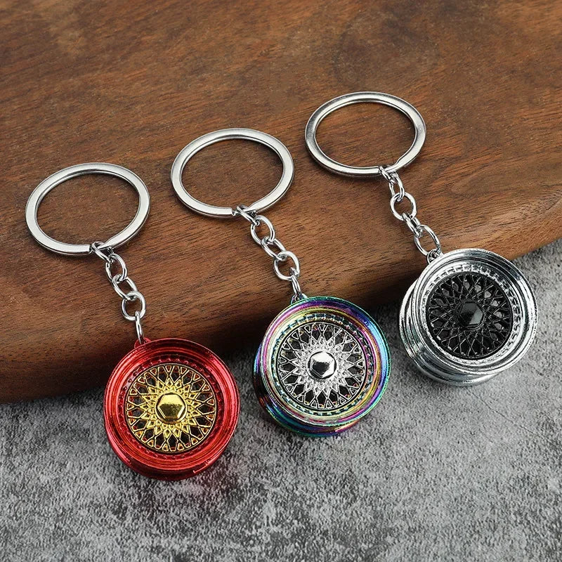 Creative Gear Head Keychain Speed Gearbox Keyring for Car Key Turbo Hub Brake Disc Pendant Shock Absorber Keys Holder Chain Ring BLYNTRA