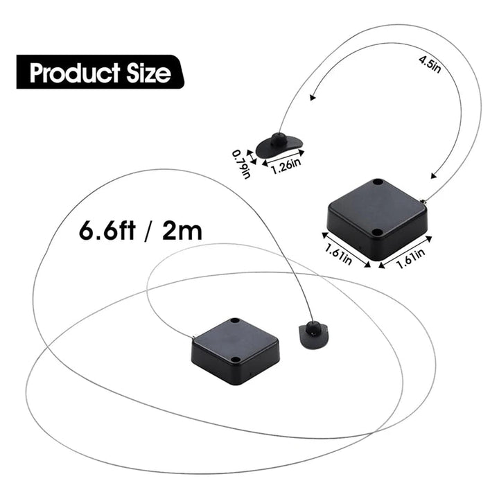 Retractable Remote Control Tethers, Remote Cable Lock , 6.6Ft /2M Remote Control Security Lock For TV And DVD 2 Pcs-Y41A BLYNTRA