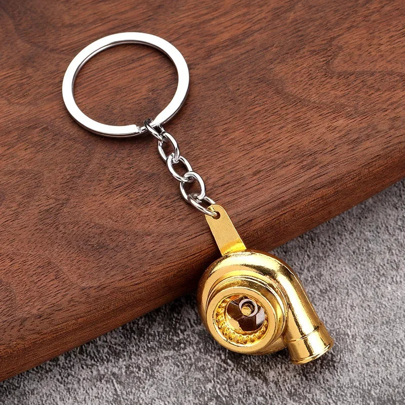 Creative Gear Head Keychain Speed Gearbox Keyring for Car Key Turbo Hub Brake Disc Pendant Shock Absorber Keys Holder Chain Ring BLYNTRA