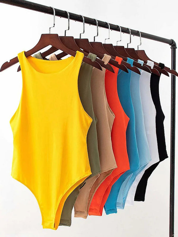 summer solid sexy bodycon women bodysuits female 4 color green slim casual  bodysuit chic lady club short playsuits femme BLYNTRA