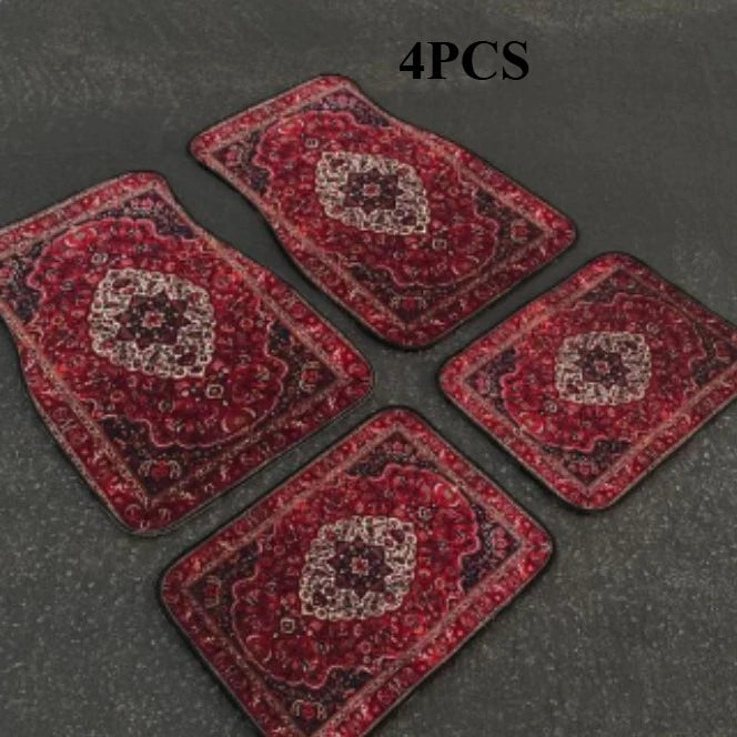 4PCS Universal Car Mats Set, Polyester All Weather Front Floor Mats, Non Slip Auto Carpets for Cars BLYNTRA