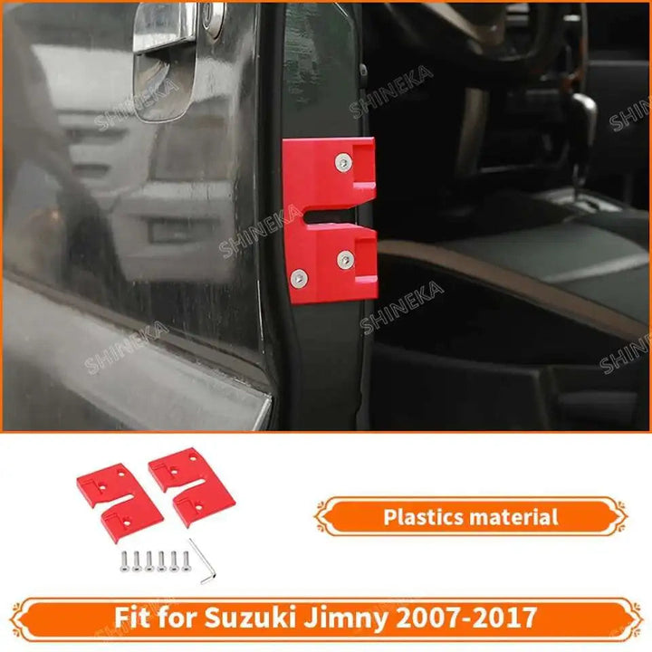 SHINEKA Car Red Interior & Exterior Decoration Cover fit for Suzuki Jimny 2007 2008 2009 2010 2011 2012 2013 2014 2015 2016 2017 BLYNTRA