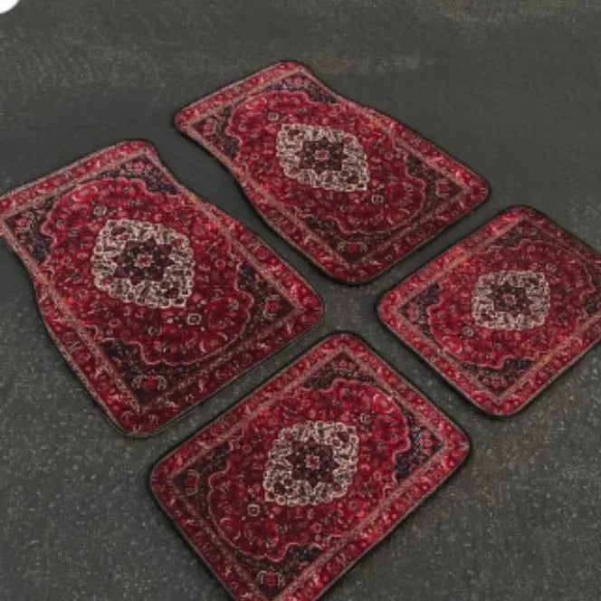 4PCS Universal Car Mats Set, Polyester All Weather Front Floor Mats, Non Slip Auto Carpets for Cars BLYNTRA