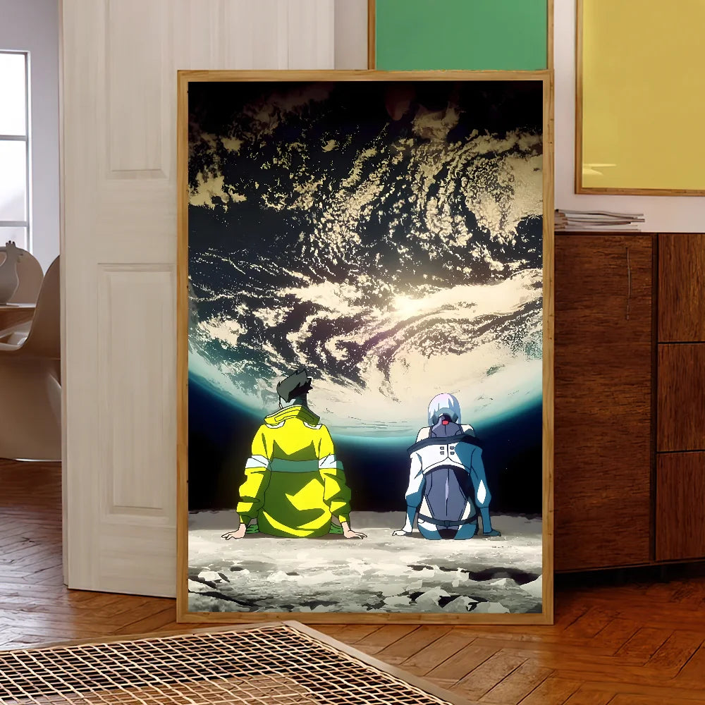 Anime C-Cyberpunk E-Edgerunners Poster Self Adhesive Painting Living Room Office Decoration Bedroom Home Wall Sticker Prints BLYNTRA