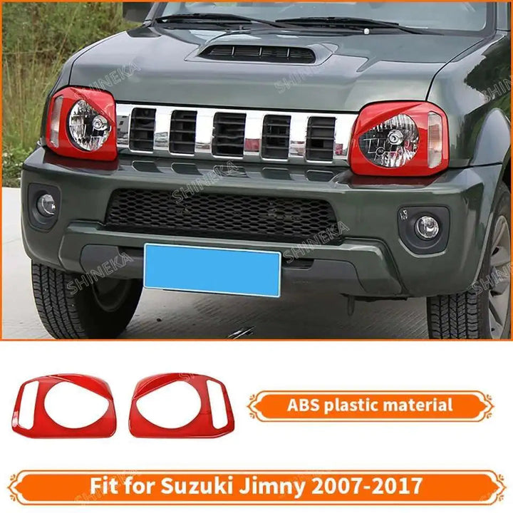 SHINEKA Car Red Interior & Exterior Decoration Cover fit for Suzuki Jimny 2007 2008 2009 2010 2011 2012 2013 2014 2015 2016 2017 BLYNTRA