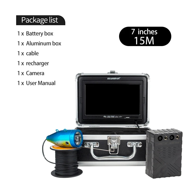 Underwater Fishing Camera With Digital Zoom 5 Inch Screen 5000mAh 15m/30m Infrared Winter Fisherman Camera For Fishing BLYNTRA