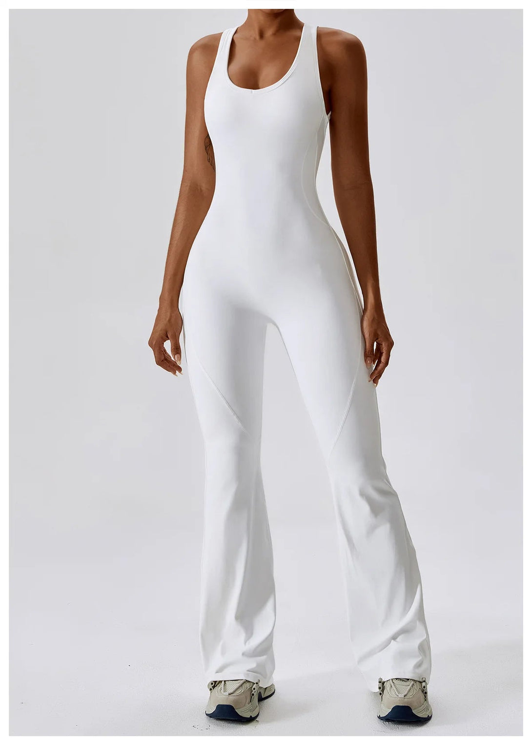FlexGlam V-Back Fitness Jumpsuit SHOPPING HUB