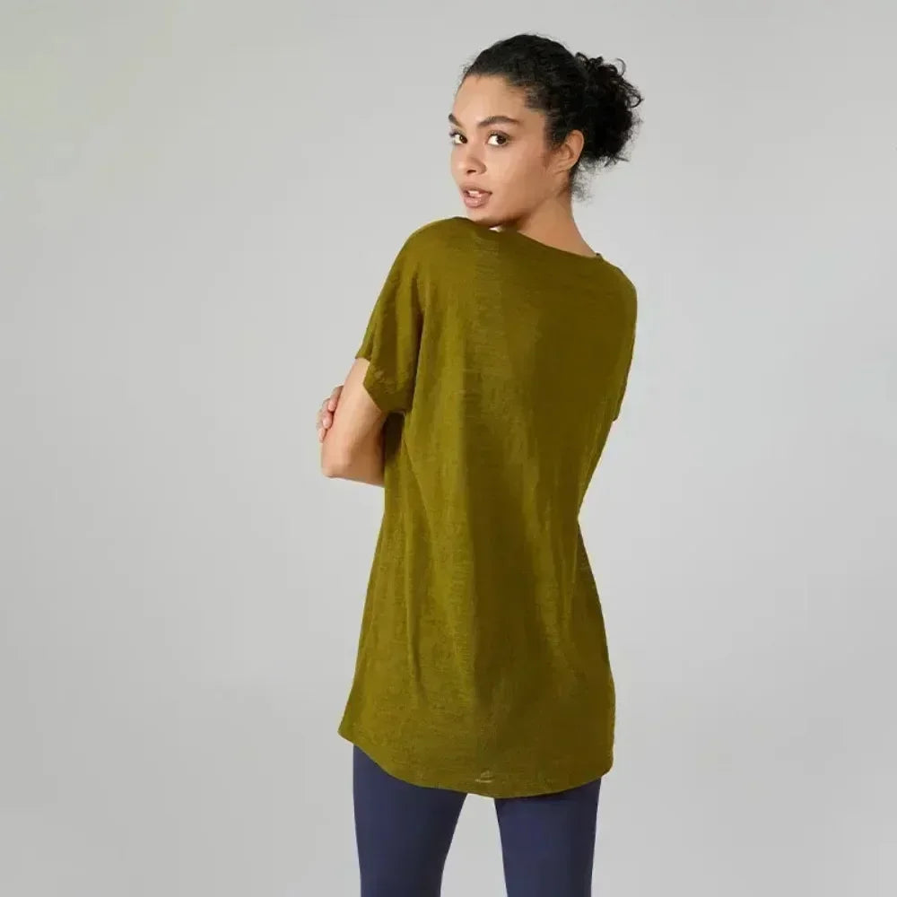 Women's Gym Clothing Summer Yoga Shirts & Blouses Fitness Sport Running T-shirt Female Short Sleeve Workout Sporty Woman Top BLYNTRA