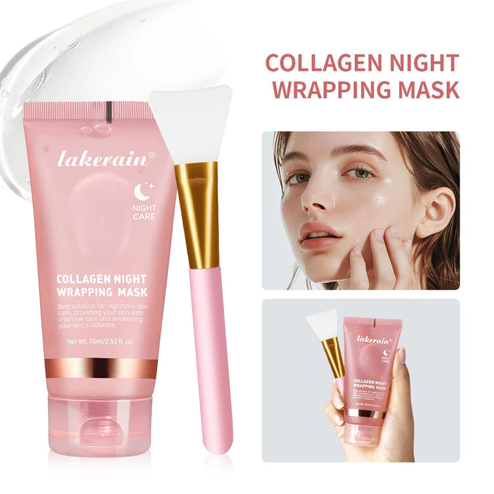 75ml Collagen Peel-off Mask Night Wrapping Facial Mud Firming mask Daily 100g Collagen Jelly Cream Hydrolyzed Collagen Skin Care BLYNTRA