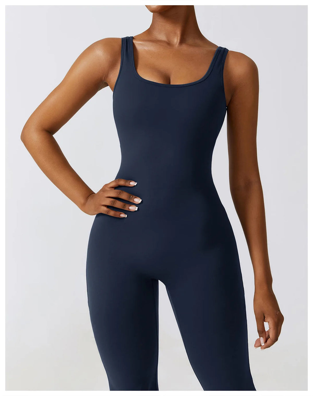 FlexGlam V-Back Fitness Jumpsuit SHOPPING HUB