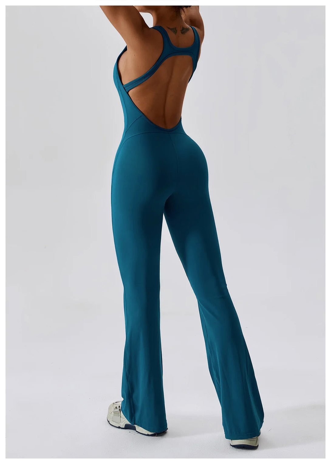 FlexGlam V-Back Fitness Jumpsuit SHOPPING HUB