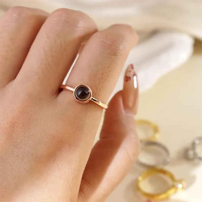 BLYNTRA DHQH Customized Picture Projection Ring – Gift for Couples BLYNTRA