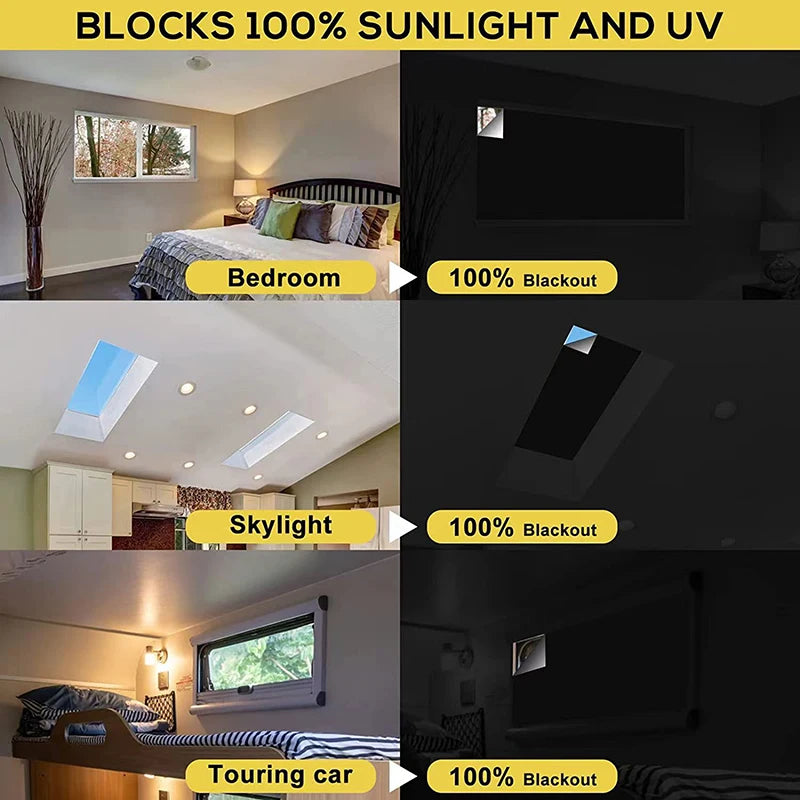 BLYNTRA Total Blackout Window Film – Removable 100% Light Block BLYNTRA