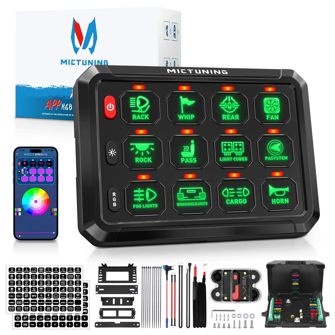 MICTUNING 12V RGB Switch Panel BLYNTRA