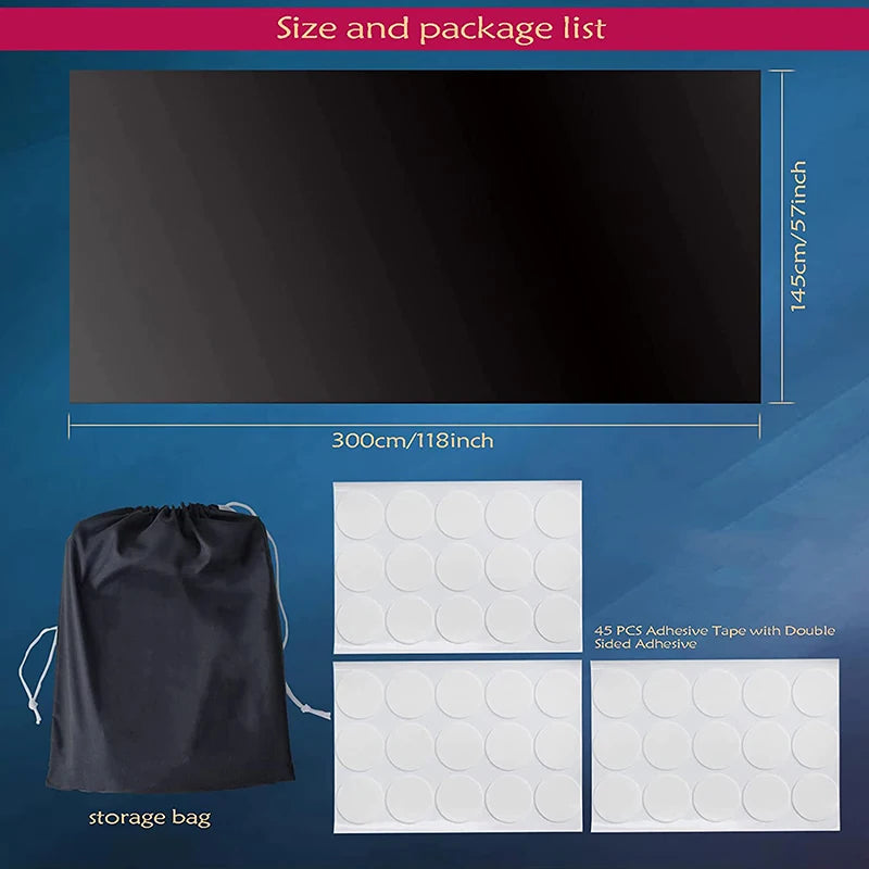 BLYNTRA Total Blackout Window Film – Removable 100% Light Block BLYNTRA