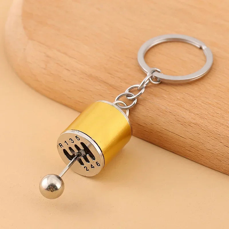 Creative Gear Head Keychain Speed Gearbox Keyring for Car Key Turbo Hub Brake Disc Pendant Shock Absorber Keys Holder Chain Ring BLYNTRA