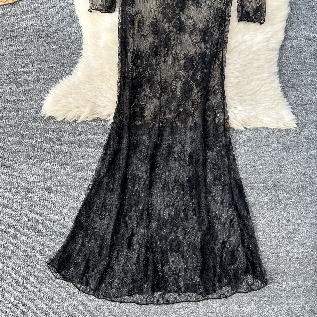 LaceMuse Sheer Elegance Dress SHOPPING HUB