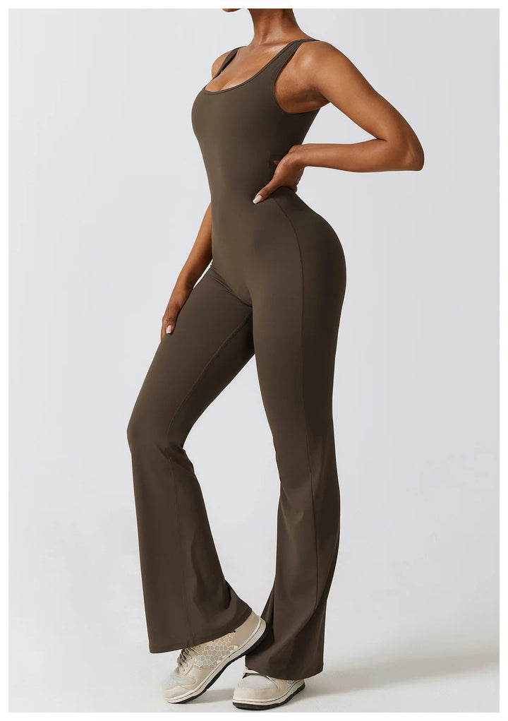 Sexy Back V Jumpsuit Gym Set Women Training Yoga Suit Sportswear Women Sports Jumpsuit Fitness Rompers Stretch Workout Bodysuits SHOPPING HUB