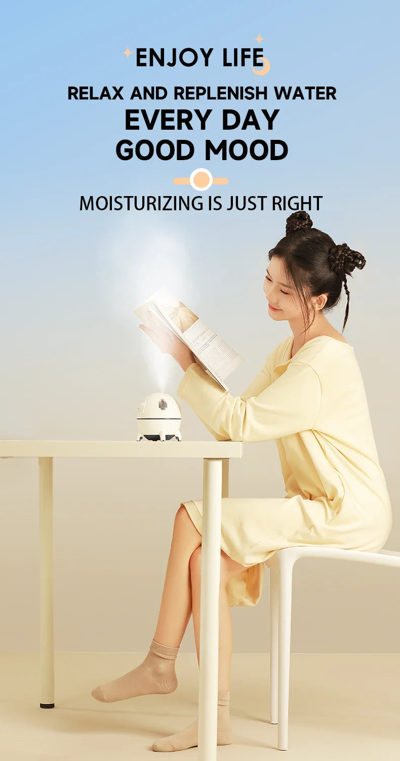 Portable Astronaut Humidifier with LED Light & Aroma Diffuser by BLYNTRA BLYNTRA