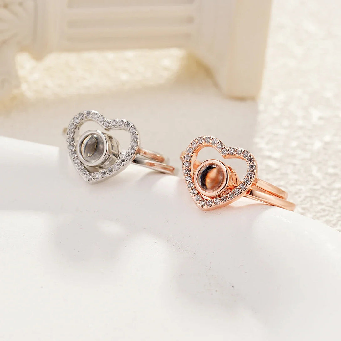 BLYNTRA DHQH Customized Picture Projection Ring – Gift for Couples BLYNTRA