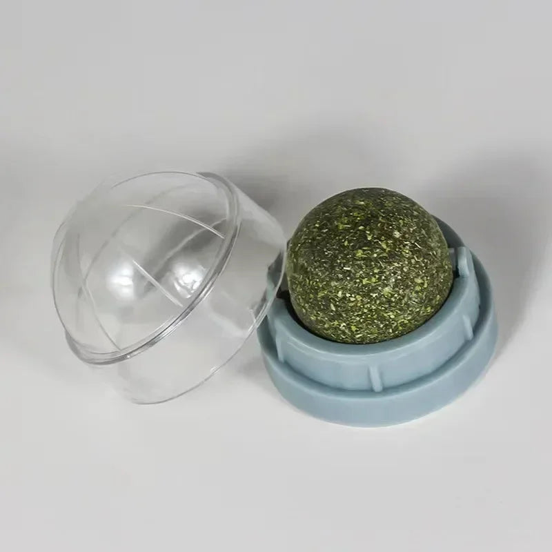 The Catnip Cat Wall Stick-on Ball Toy Scratchers Treats Healthy Natural Removes Balls To Promote Digestion Cat Grass Snack BLYNTRA
