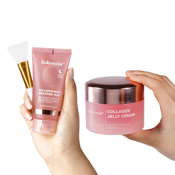 75ml Collagen Peel-off Mask Night Wrapping Facial Mud Firming mask Daily 100g Collagen Jelly Cream Hydrolyzed Collagen Skin Care BLYNTRA