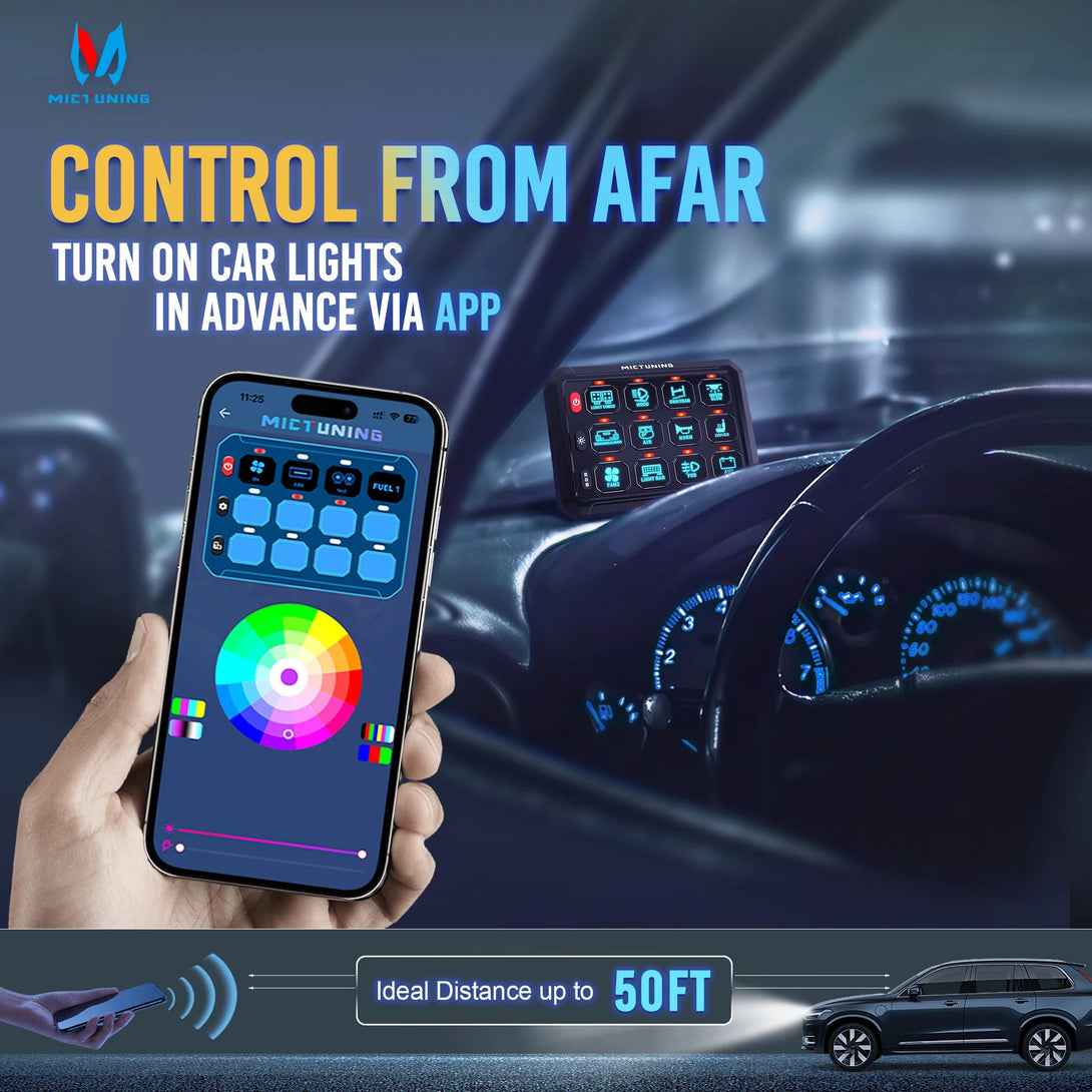 MICTUNING 12V RGB Switch Panel BLYNTRA