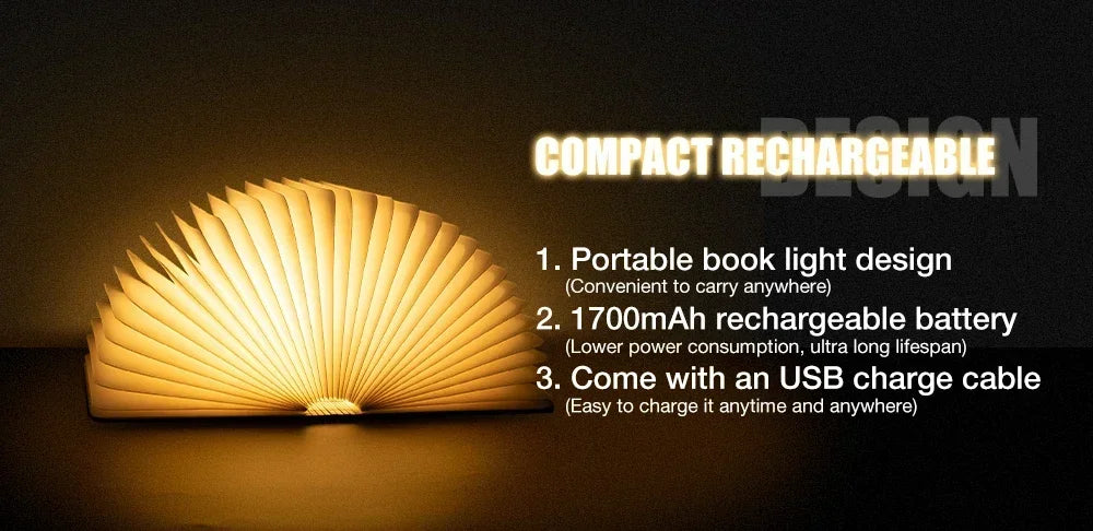 3D Folding Book LED Night Light BLYNTRA