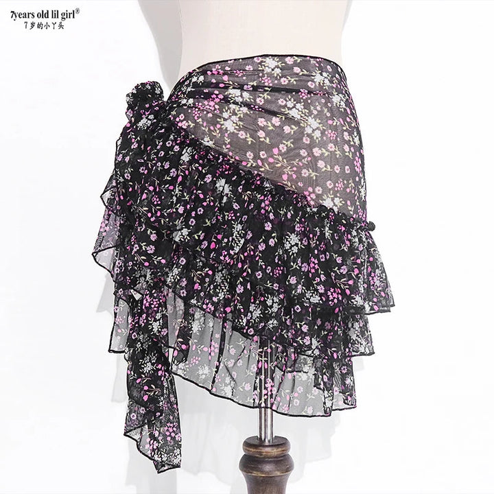 New sexy Women Performance MeshTribal Belly Overskirt Hip Scarf Belt Dancing costumes BLL111 BLYNTRA