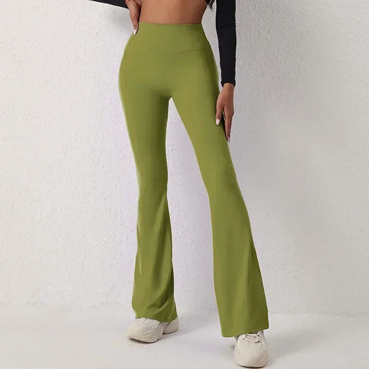 Women Yoga Flare Leggings Seamless High Waist Dance Pilates Fitness Gym Lifting Workout Wide-Leg Pants Sports Running Clothing SHOPPING HUB