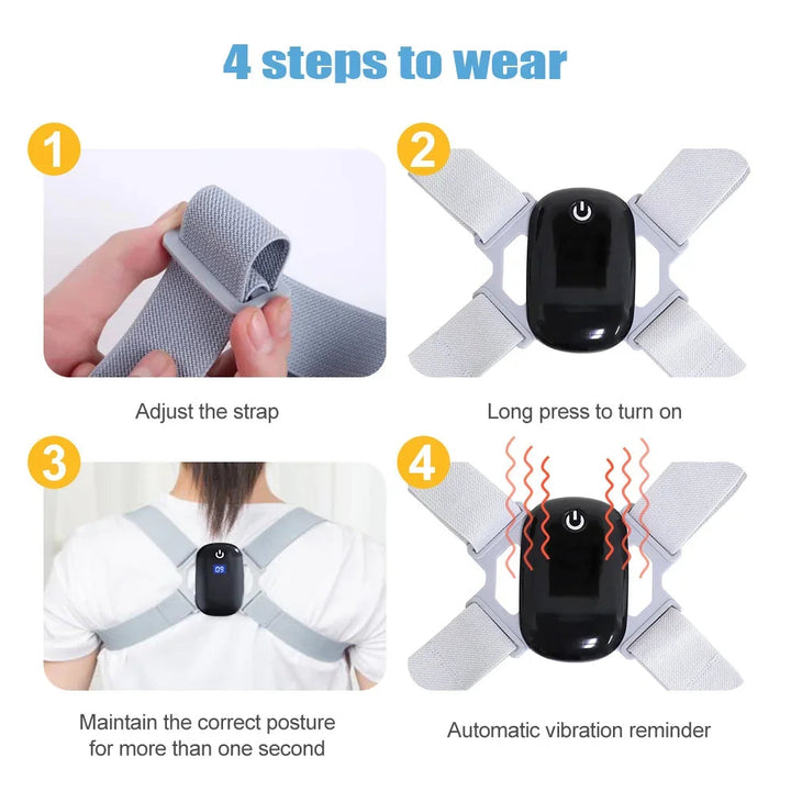 Smart Correction Belt Sensor Orthosis Invisible Reminder Adult & Child Sitting Posture Hunchback Back Smart Posture Corrector BLYNTRA
