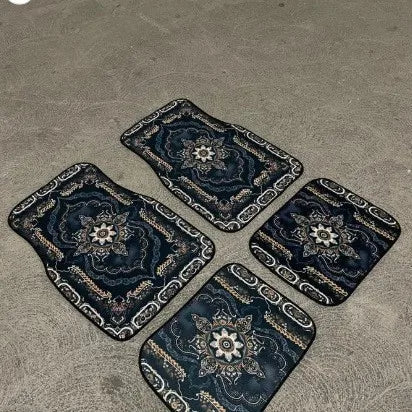 4PCS Universal Car Mats Set, Polyester All Weather Front Floor Mats, Non Slip Auto Carpets for Cars BLYNTRA