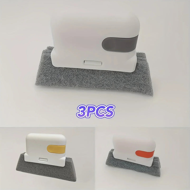 3pc Window Cleaning Brush Windowsill Groove Deadend Cabinet Crevice Brush Removable Household Multifunctional Cleaning Tools SHOPPING HUB