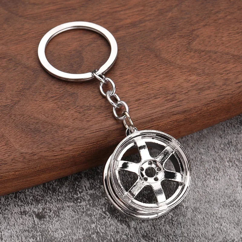 Creative Gear Head Keychain Speed Gearbox Keyring for Car Key Turbo Hub Brake Disc Pendant Shock Absorber Keys Holder Chain Ring BLYNTRA