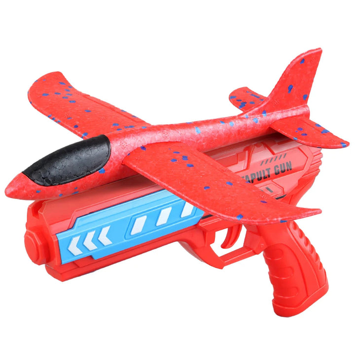 Airplane Launcher Toys Outdoor Sports Flying Toy Kids Catapult Plane Shooting Fly Roundabout Airplane Gun Toy Boys Birthday Gift BLYNTRA