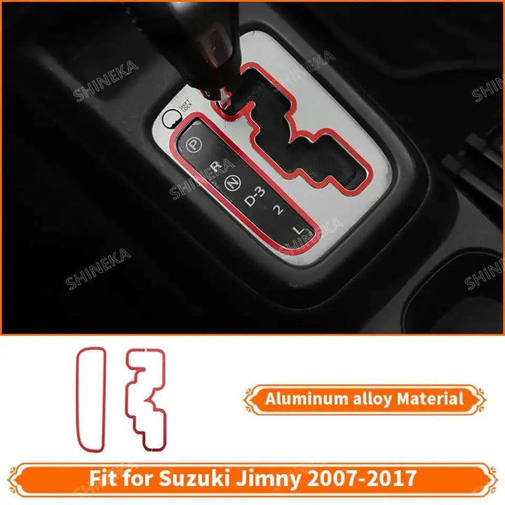SHINEKA Car Red Interior & Exterior Decoration Cover fit for Suzuki Jimny 2007 2008 2009 2010 2011 2012 2013 2014 2015 2016 2017 BLYNTRA