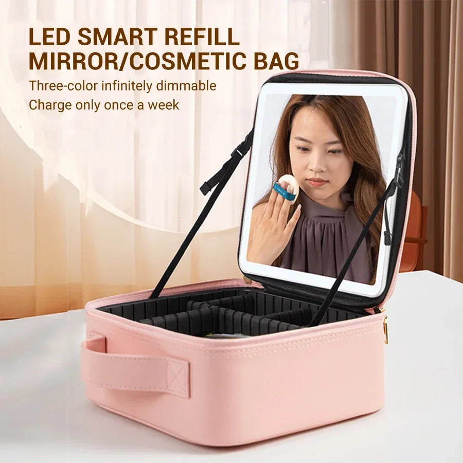 Smart LED Makeup Case with Mirror BLYNTRA