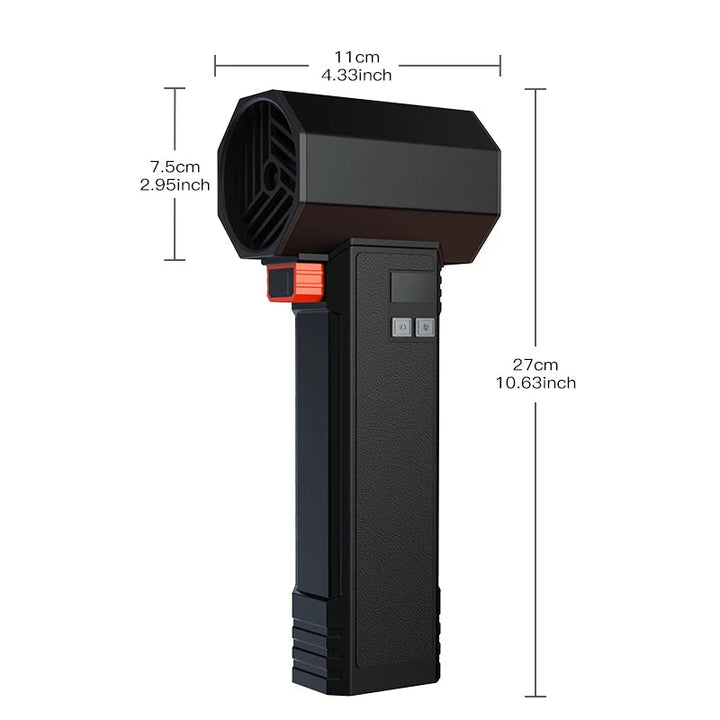 Car Violent Air Blower Powerful Handheld Turbo Jet Fan With LED Lighting 64MM Brushless Motor High-Speed 4000mA 1600G Thrust SHOPPING HUB