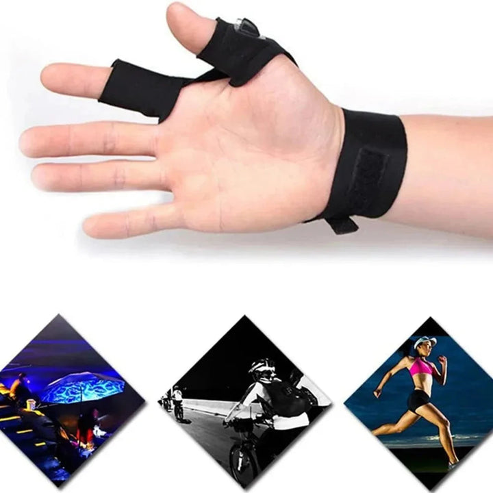 LED Flashlight Luminous Running Gloves Waterproof Cycling Camping Hiking Rescue Glove Lamp Lighting Gloves Fingerless Gloves BLYNTRA