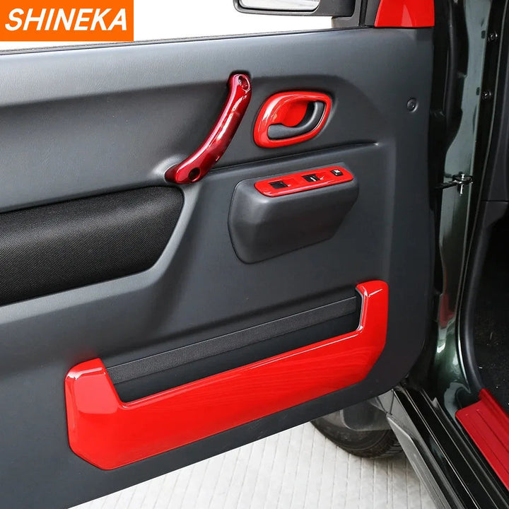 SHINEKA Car Red Interior & Exterior Decoration Cover fit for Suzuki Jimny 2007 2008 2009 2010 2011 2012 2013 2014 2015 2016 2017 BLYNTRA