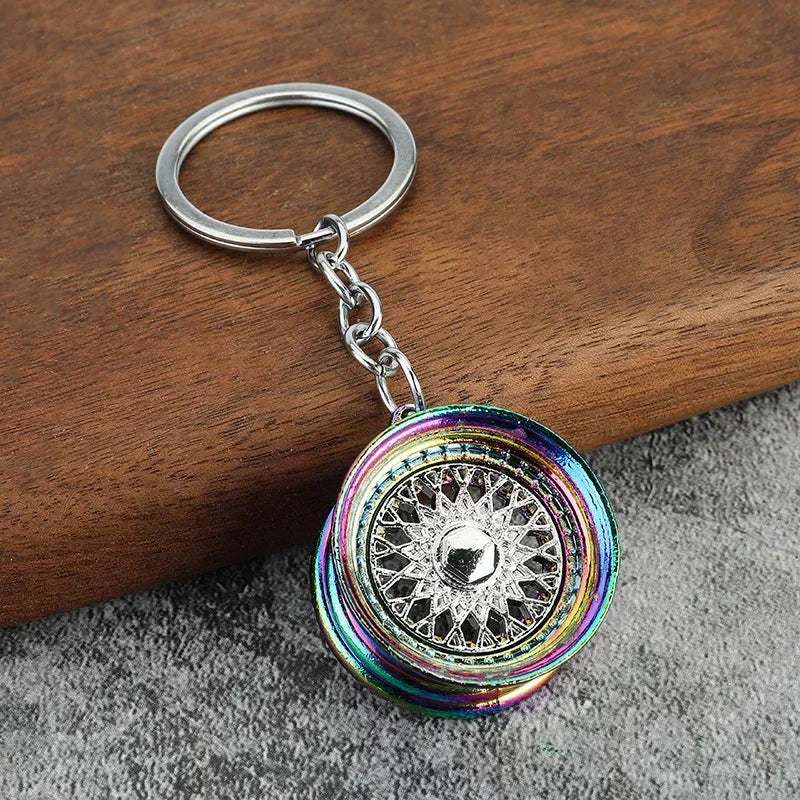 Creative Gear Head Keychain Speed Gearbox Keyring for Car Key Turbo Hub Brake Disc Pendant Shock Absorber Keys Holder Chain Ring BLYNTRA