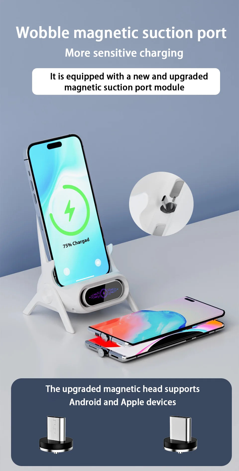3-in-1 Fast Charger Mini Chair Phone Stand BLYNTRA