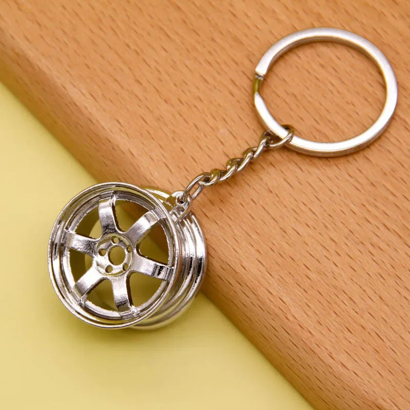Creative Gear Head Keychain Speed Gearbox Keyring for Car Key Turbo Hub Brake Disc Pendant Shock Absorber Keys Holder Chain Ring BLYNTRA
