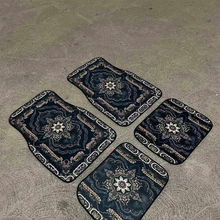 4PCS Universal Car Mats Set, Polyester All Weather Front Floor Mats, Non Slip Auto Carpets for Cars BLYNTRA