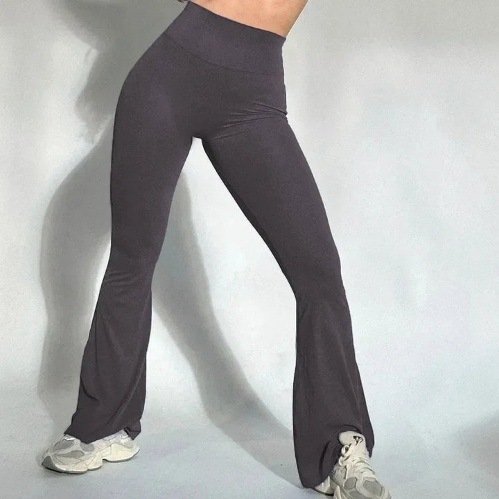 Women Yoga Flare Leggings Seamless High Waist Dance Pilates Fitness Gym Lifting Workout Wide-Leg Pants Sports Running Clothing SHOPPING HUB