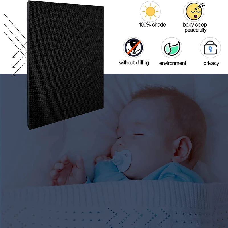 BLYNTRA Total Blackout Window Film – Removable 100% Light Block BLYNTRA