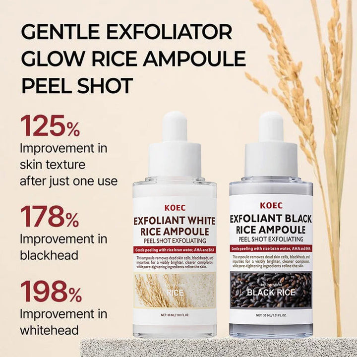 Glow Rice Ampoule Rice Essence Moisturizing And Hydrating Gentle Cleansing Peel Shot Exfoliant Repair Skin Niacinamide Essences BLYNTRA